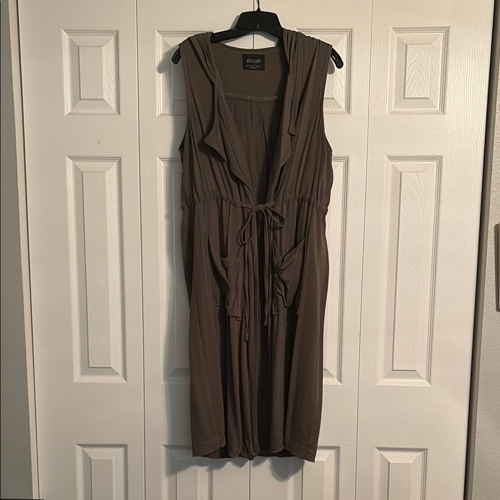 Women's Sleeveless Brown Dress
